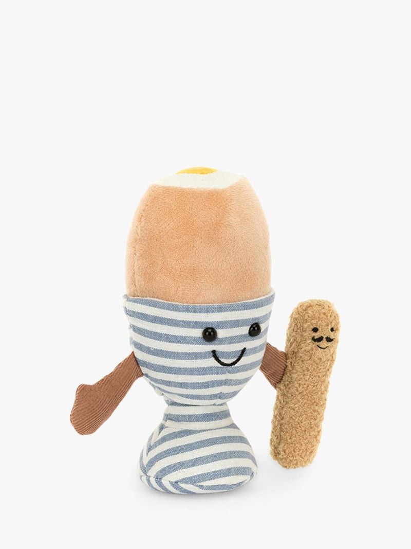 Textured Egg and Toast Soldier Soft Toy with Cotton Egg Cup