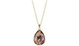 Disney pendant necklace gold plated pink crystal 3D rose 45cm, imported from the UK