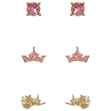 Disney multicoloured crystal stud earrings set of 3, imported from the UK