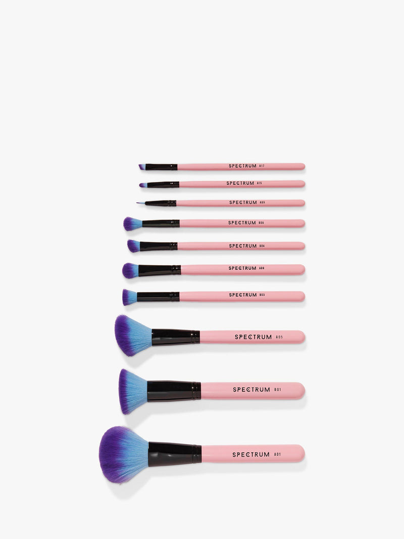 Spectrum Essential 10-piece makeup brush set, imported from the UK