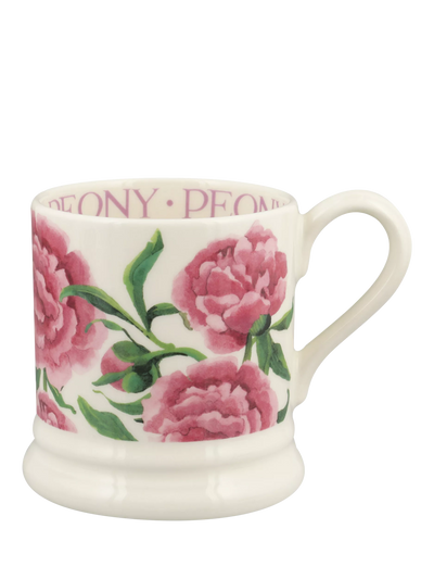 John Lewis Emma Bridgewater Pink Peony Half Pint Earthenware Mug, 300ml- Buy online at McGrocer