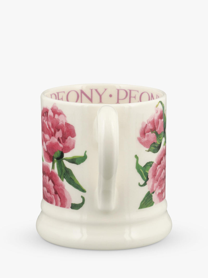 Emma Bridgewater earthenware mug pink peony floral 300ml - British product