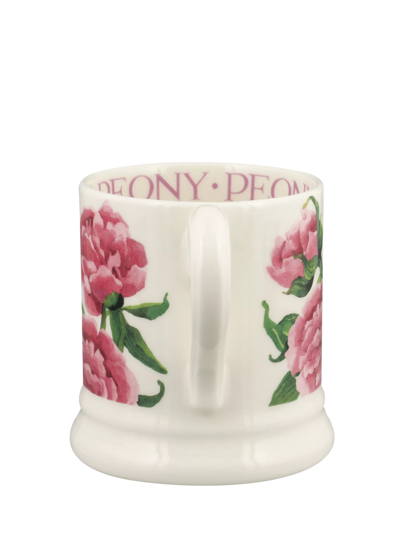 Emma Bridgewater earthenware mug pink peony floral 300ml - British product