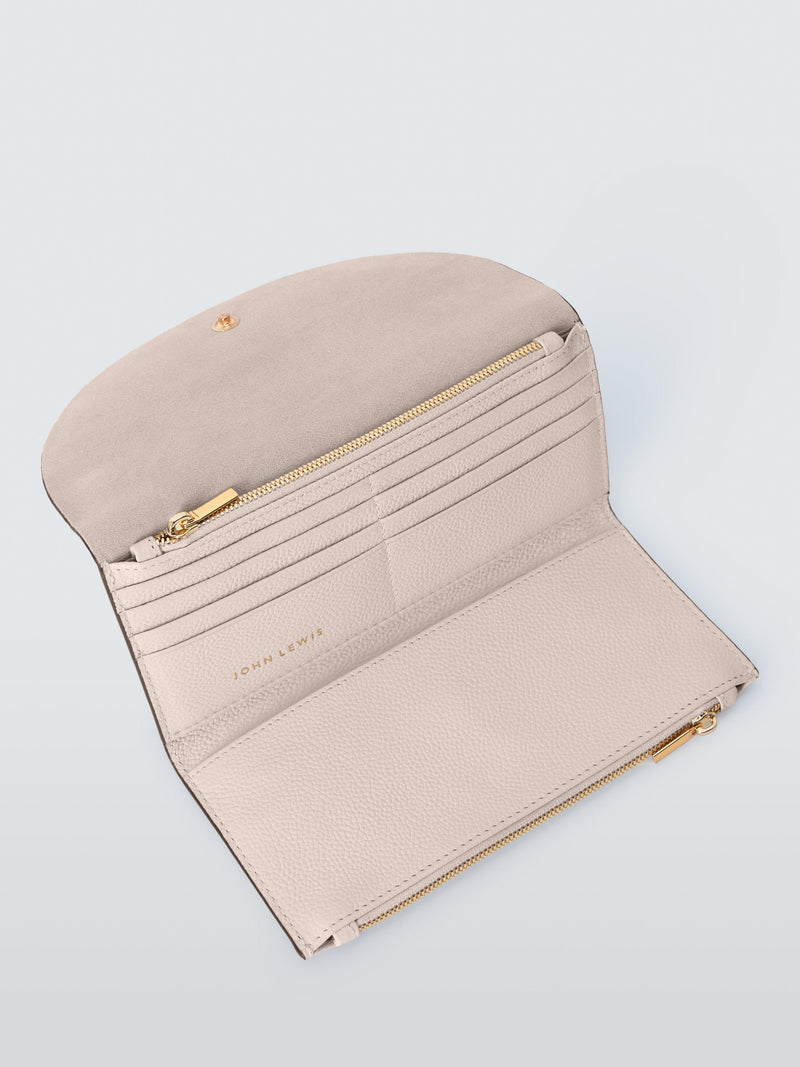 John Lewis Ara leather flapover purse with card slots - British product