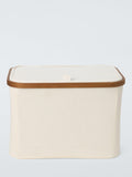 John Lewis bamboo rim lidded storage basket H25xW38xD26cm - British product