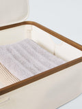 John Lewis bamboo lidded underbed storage basket H19cm (British brand)