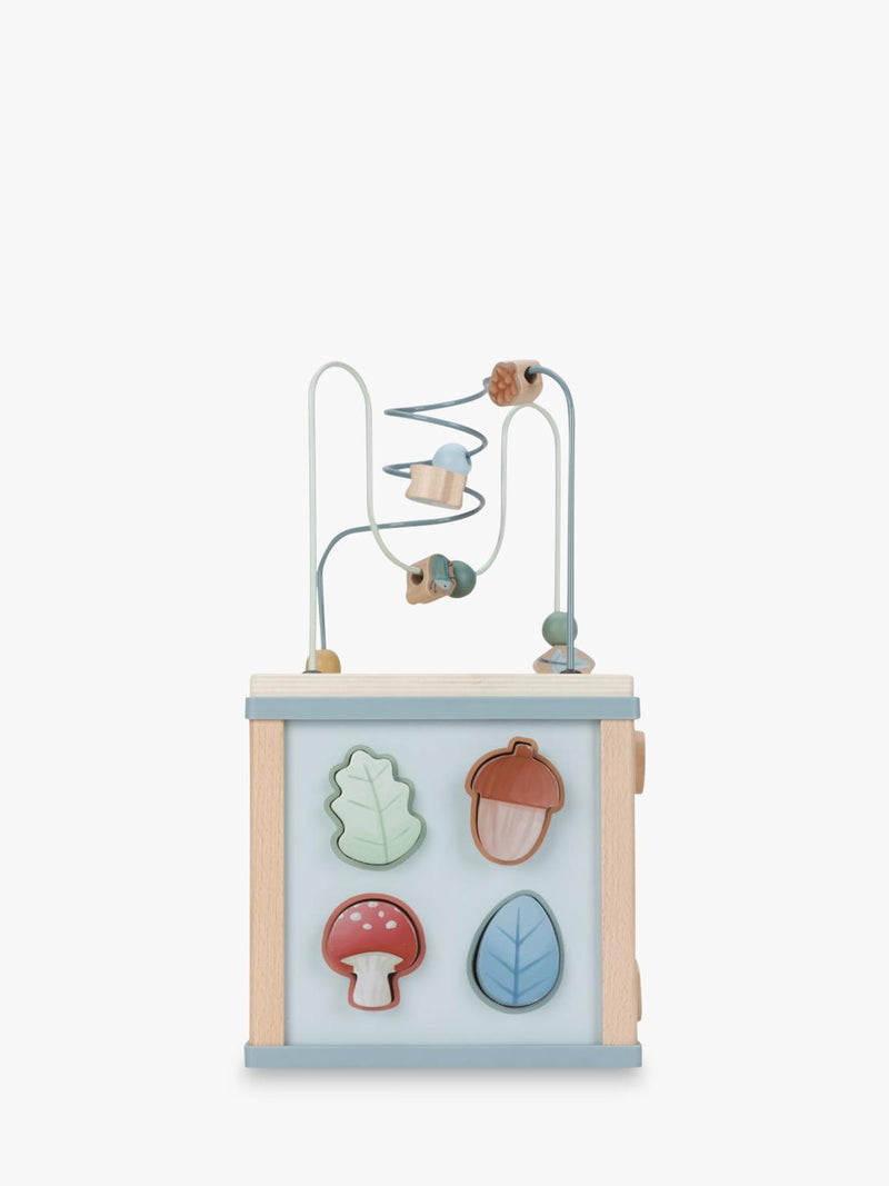 Forest Themed Activity Cube with Shape Sorter and Bead Maze Toy