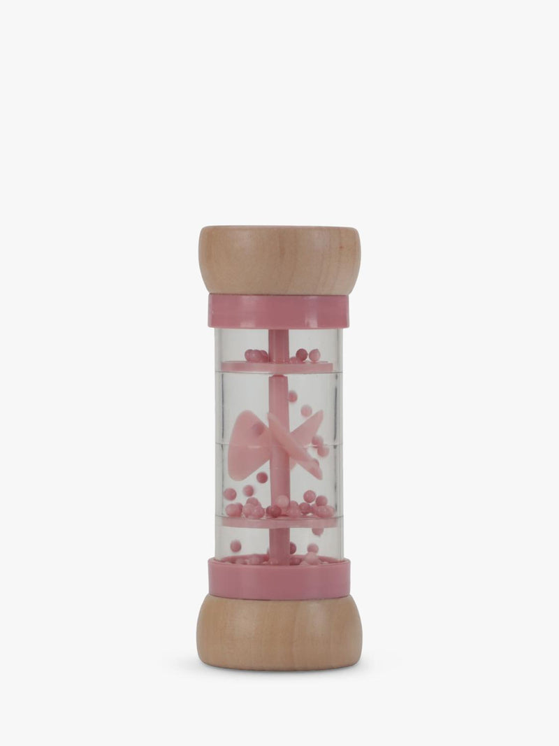 Rain Rattle with Wooden Ends and Fairy Garden Illustrations for Infant Sensory Development