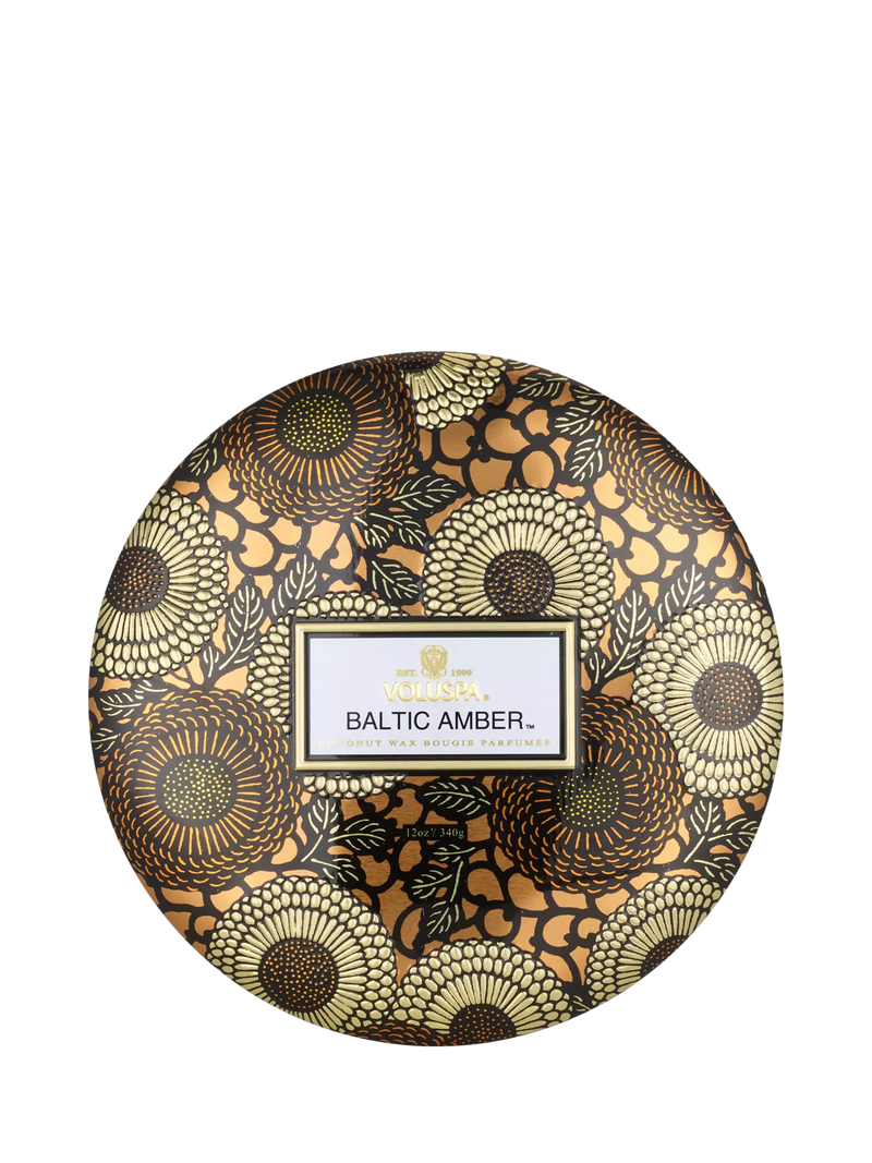 Voluspa Baltic Amber three wick scented candle 340g (British brand)