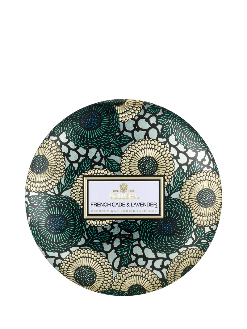 Voluspa Cade and Lavender Three Wick Scented Candle 340g (British brand)