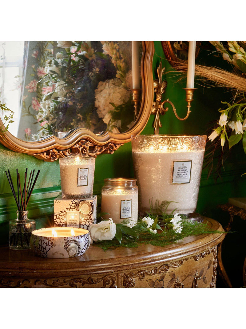 Voluspa Jasmine Mid Bloom three wick scented candle 340g (British brand)