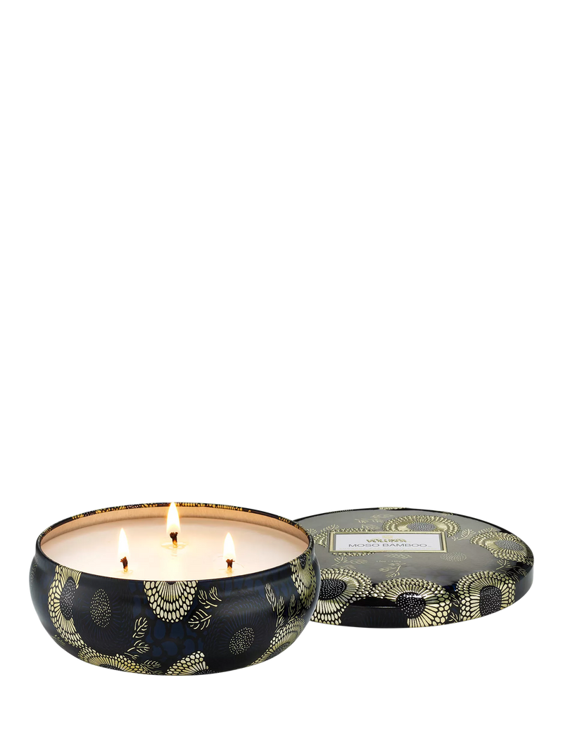 Voluspa Moso Bamboo three wick scented candle 340g (British brand)