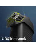Philips beard trimmer with self-sharpening blades and lift and trim technology, imported from the UK