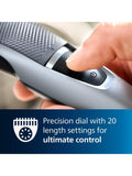 Philips beard trimmer with self-sharpening blades and lift and trim technology, imported from the UK