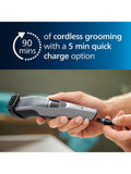 Philips beard trimmer with self-sharpening blades and lift and trim technology, imported from the UK
