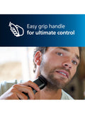 Philips beard trimmer with self-sharpening blades and lift and trim technology, imported from the UK