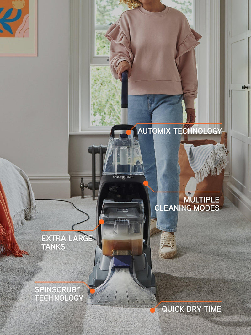 Vax SpinScrub Power Plus carpet cleaner, British brand