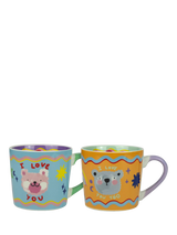 John Lewis Eleanor Bowmer Teddy Bear New Bone China Mugs, Set of 2, 300ml- Buy online at McGrocer