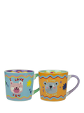 Eleanor Bowmer Teddy Bear New Bone China Mugs, Set of 2, 300ml