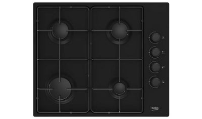 Plaque de cuisson à gaz intégrée Beko 61 cm Noir