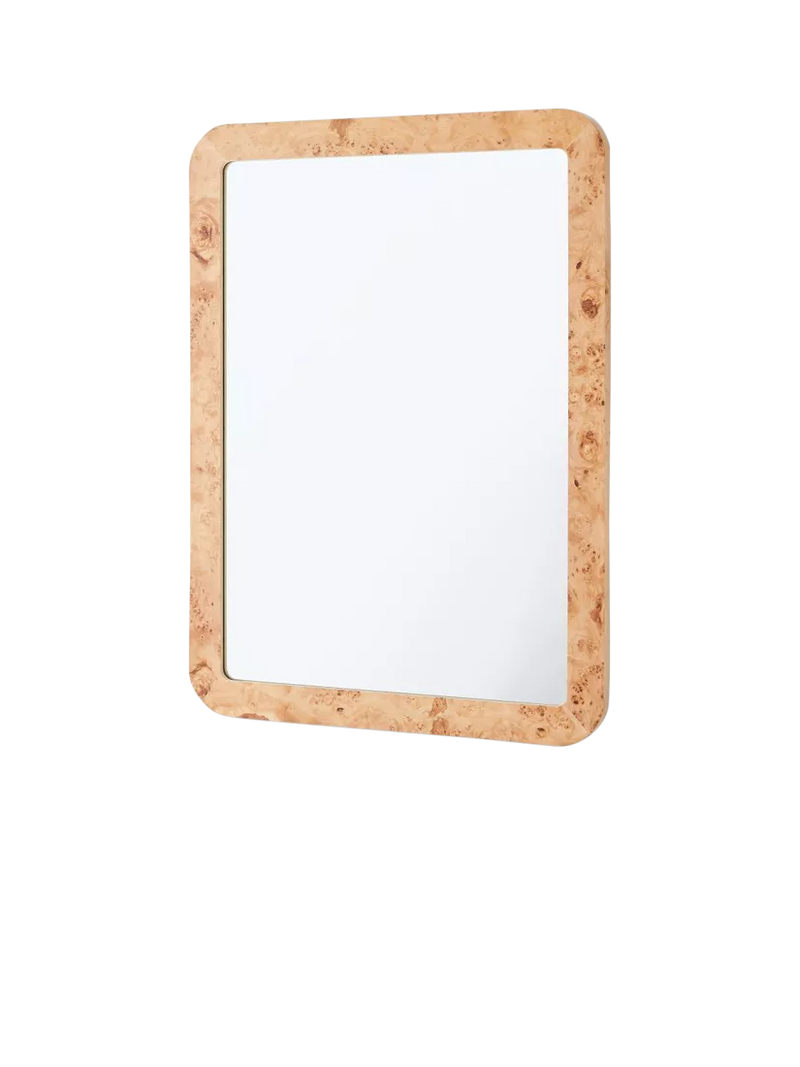 West Elm wall mirror burled wood oak effect 102x77cm, UK version