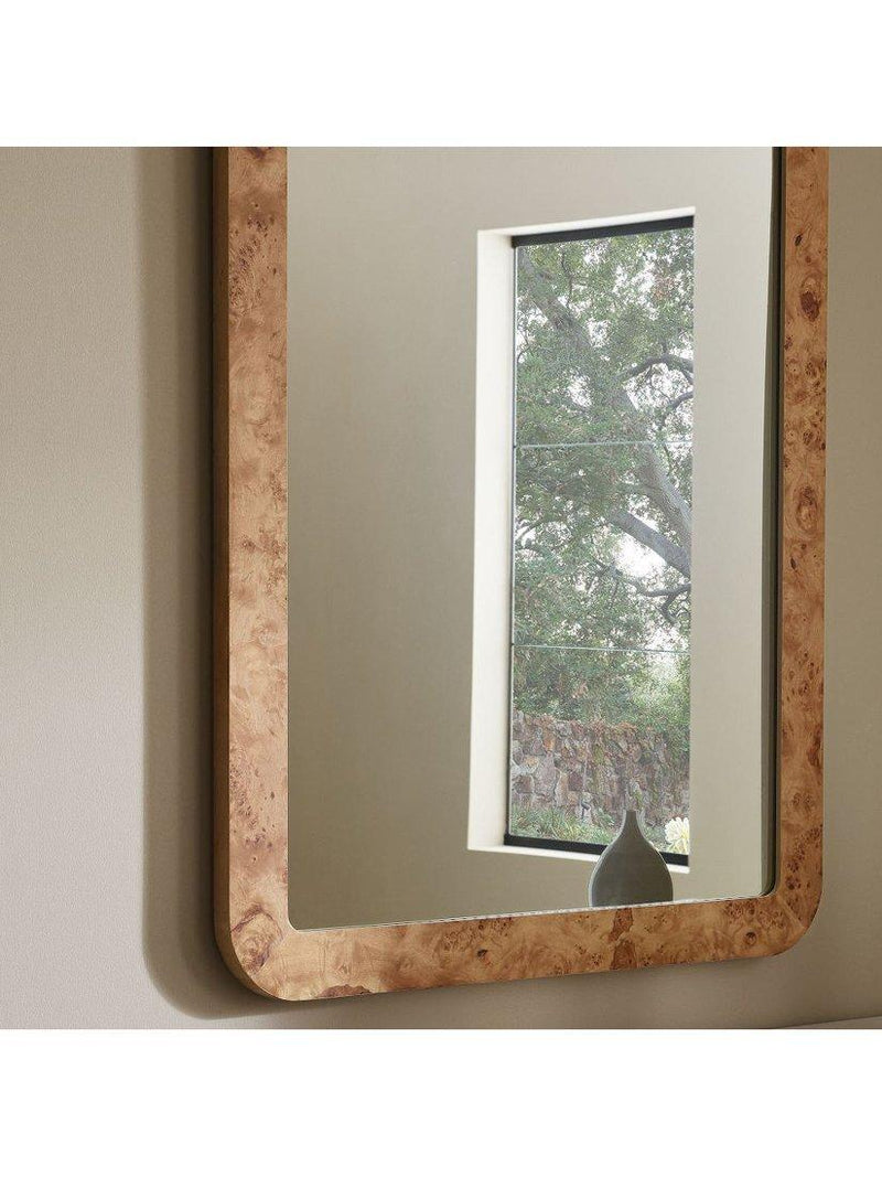 West Elm wall mirror burled wood oak effect 102x77cm, UK version