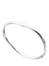 John Lewis Nina B Slim 4-Sided Bangle Silver- Buy online at McGrocer