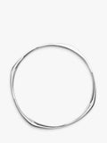 Nina B slim four-sided bangle in silver - British product