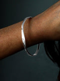 Nina B slim four-sided bangle in silver - British product