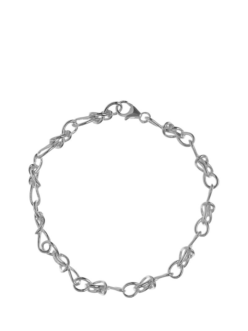 Nina B Bowline Link Bracelet Sterling Silver 20cm - British product