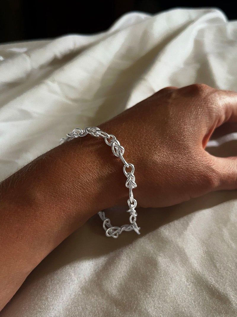 Nina B Bowline Link Bracelet Sterling Silver 20cm - British product