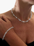 Nina B Bowline Link Bracelet Sterling Silver 20cm - British product