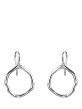 John Lewis Nina B Rugged Circle Drop Earrings, Silver- Buy online at McGrocer