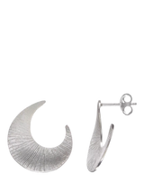 John Lewis Nina B Fluted Hoop Earrings Silver- Buy online at McGrocer