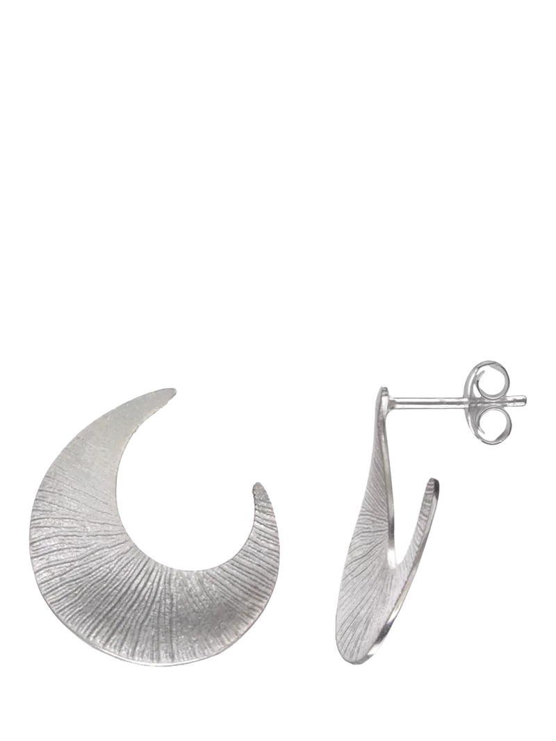 Nina B fluted hoop earrings sterling silver - British product