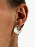 Nina B fluted hoop earrings sterling silver - British product