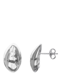 Nina B polished nut stud earrings silver 1.75cm, imported from the UK