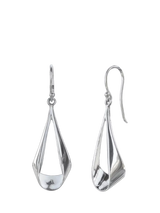John Lewis Nina B Open Drop Earrings, Silver- Buy online at McGrocer
