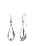 Nina B open drop earrings silver sterling, UK version