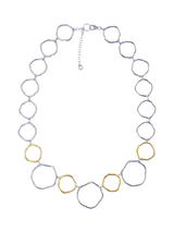 John Lewis Nina B Organic Circles Collar Necklace Silver/Gold- Buy online at McGrocer
