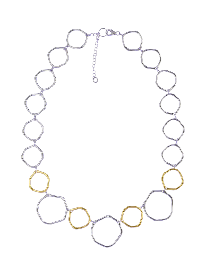 Nina B organic circles collar necklace 50cm - British product