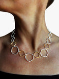 Nina B organic circles collar necklace 50cm - British product
