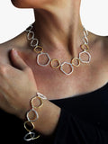 Nina B organic circles collar necklace 50cm - British product