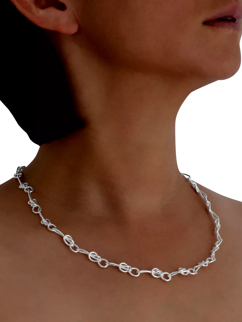 Nina B bowline collar necklace sterling silver 50cm - British product