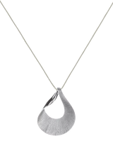 John Lewis Nina B Fluted Curved Pendant Necklace, Silver- Buy online at McGrocer