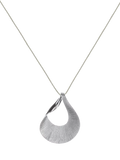 Nina B fluted curved pendant necklace silver (British brand)