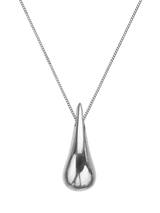 John Lewis Nina B Teardrop Pendant Necklace, Silver- Buy online at McGrocer
