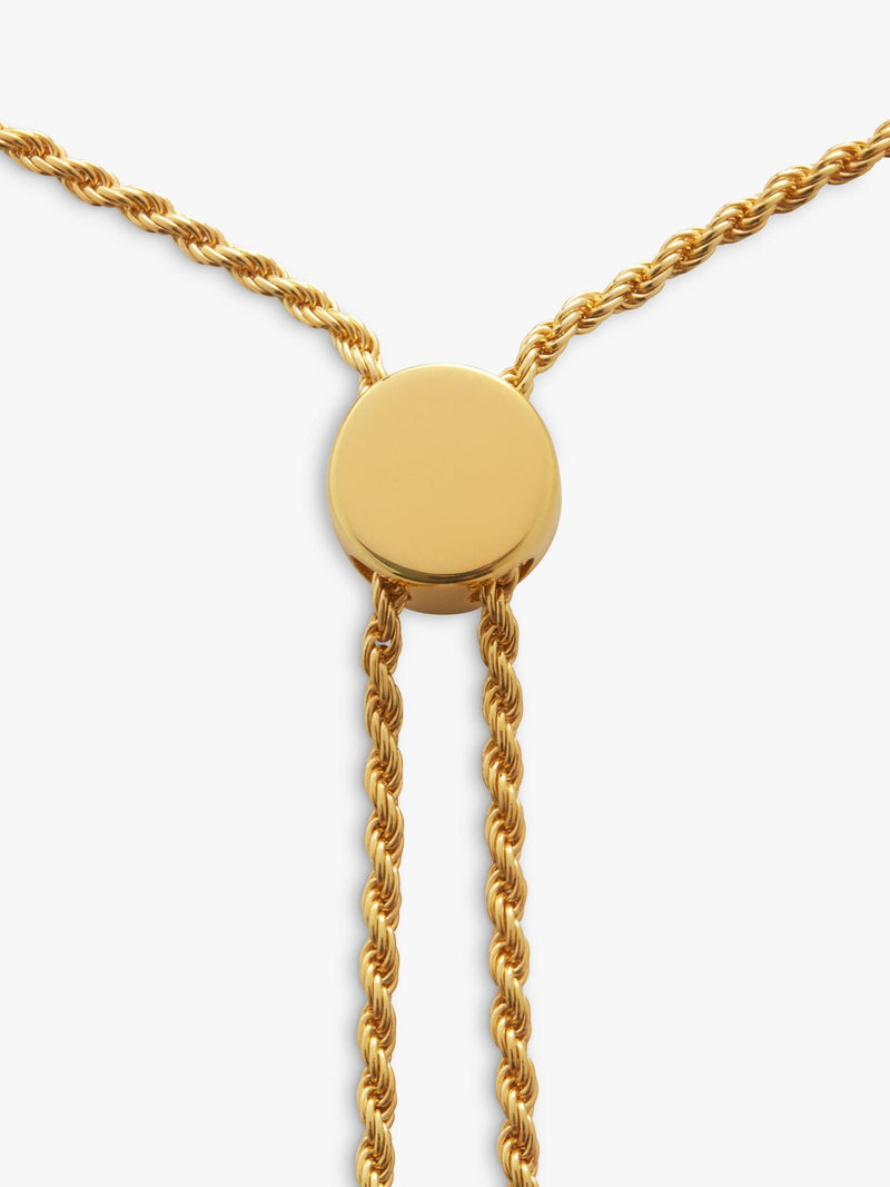 Monica Vinader gold vermeil chain link bracelet adjustable - British product