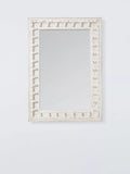 John Lewis Rajasthan carved wood wall mirror 70x50cm (British brand)