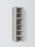 John Lewis polyester hanging shelves 6 compartments mid grey (British brand)